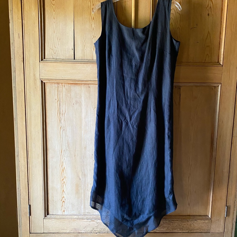 Black linen dress, size 12